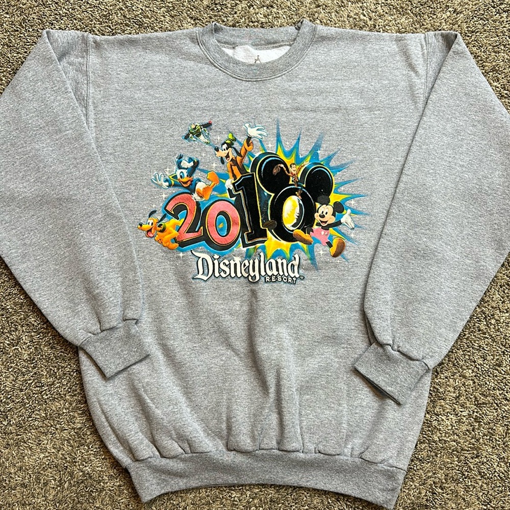 Disneyland Resort 2010 Grey Crewneck Sweatshirt Adult Size Medium Unisex
